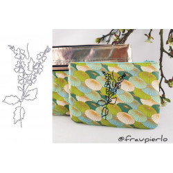 Stickdatei - Garden Flowers Lineart 6 Immergrün